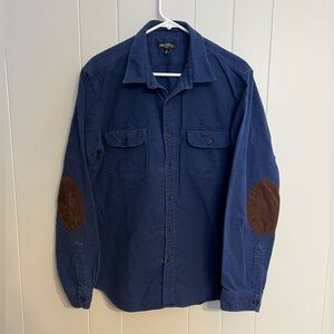 J. Crew Mercantile Flex long sleeve button down Flannel with Elbow Patch size XL